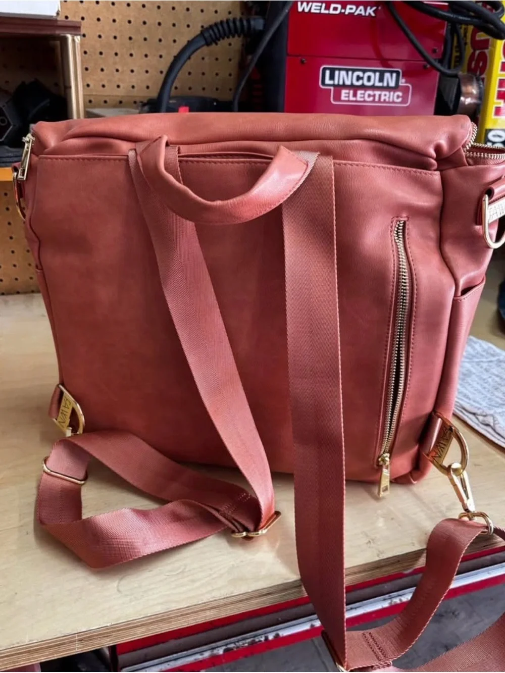 NWOT Pink Fawn Design Baby Bag
